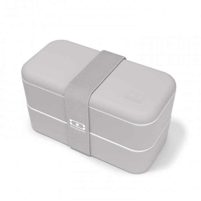 LUNCH BOX PERSONNALISABLE MB® ESSENTIAL 'OLBYA' - gris/gris