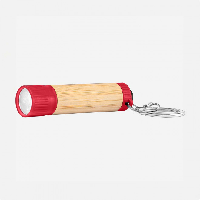 PORTE CLE LAMPE PERSONNALISABLE 'VISTA BAMBOU' - rouge