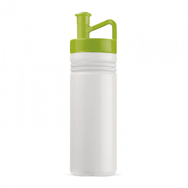 GOURDE DE SPORT PERSONNALISABLE 500ML OPAQUE BLANC 'GYM' - blanc/vert clair