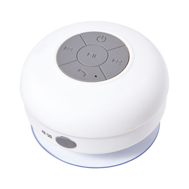 ENCEINTE BLUETOOTH® 2W ÉTANCHE PUBLICITAIRE 'SCHWIM' - blanc