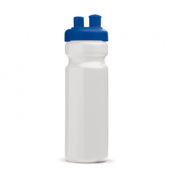 GOURDE DE SPORT PERSONNALISABLE 750ML OPAQUE BLANC 'FREZA' - blanc/bleu fonce