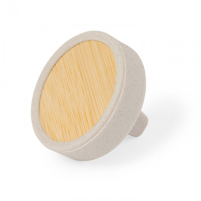 DESODORISANT VOITURE ROND PERSONNALISE 'LOHNA BAMBOU' - naturel