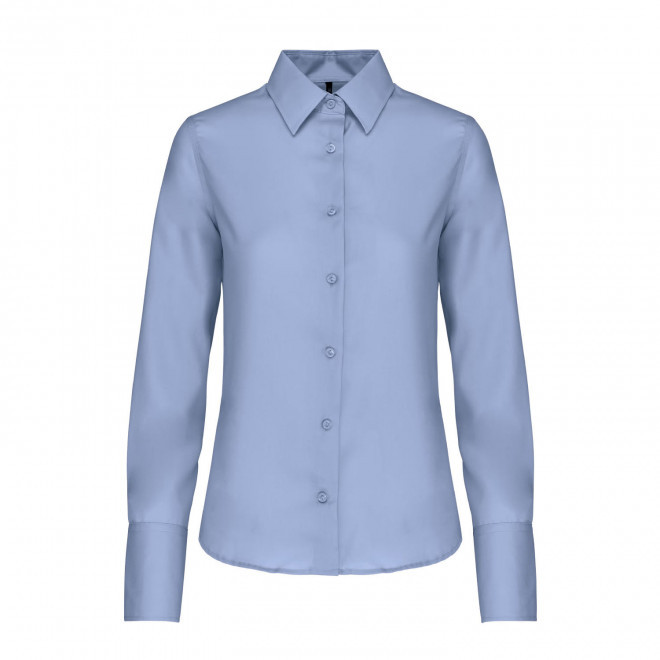 CHEMISE FEMME PERSONNALISABLE SANS REPASSAGE 'IMPEC' - bleu