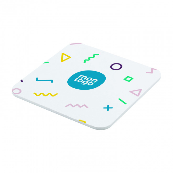 DESSSOUS DE VERRE PERSONNALISABLE EN MOUSSE PVC 'SIUMA' - carré