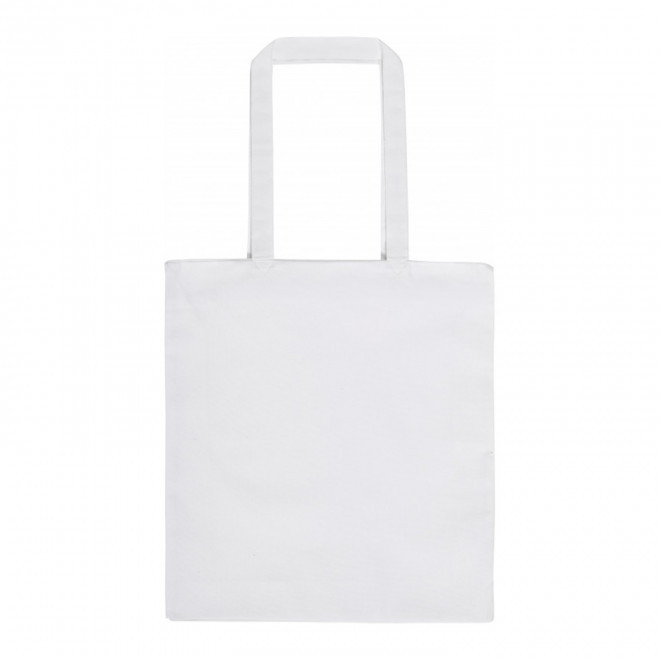 SAC SHOPPING PERSONNALISABLE ZIPPE SOUFFLET 220 GR 'FABIA' - blanc