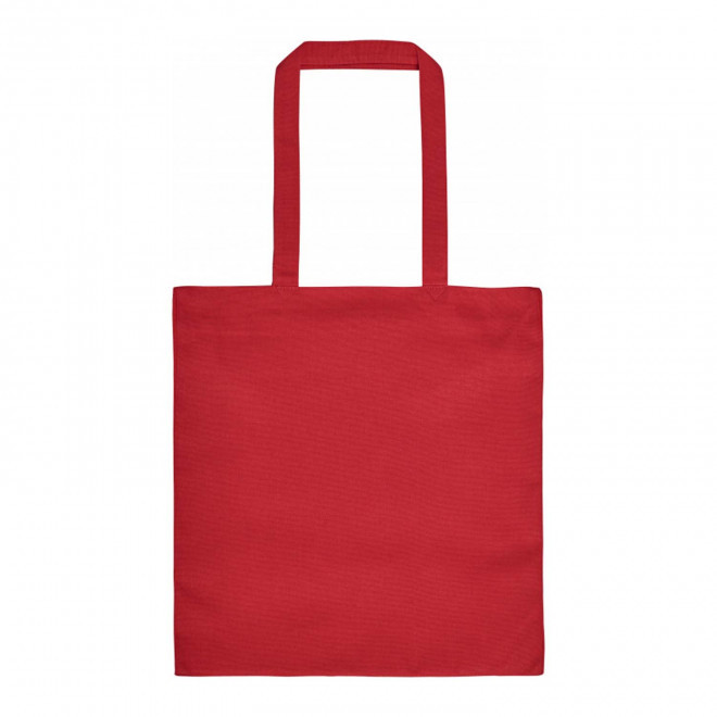 SAC SHOPPING PERSONNALISABLE ZIPPE SOUFFLET 220 GR 'FABIA' - rouge