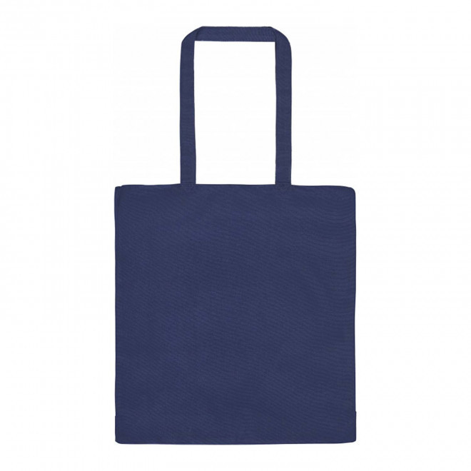 SAC SHOPPING PERSONNALISABLE ZIPPE SOUFFLET 220 GR 'FABIA' - bleu