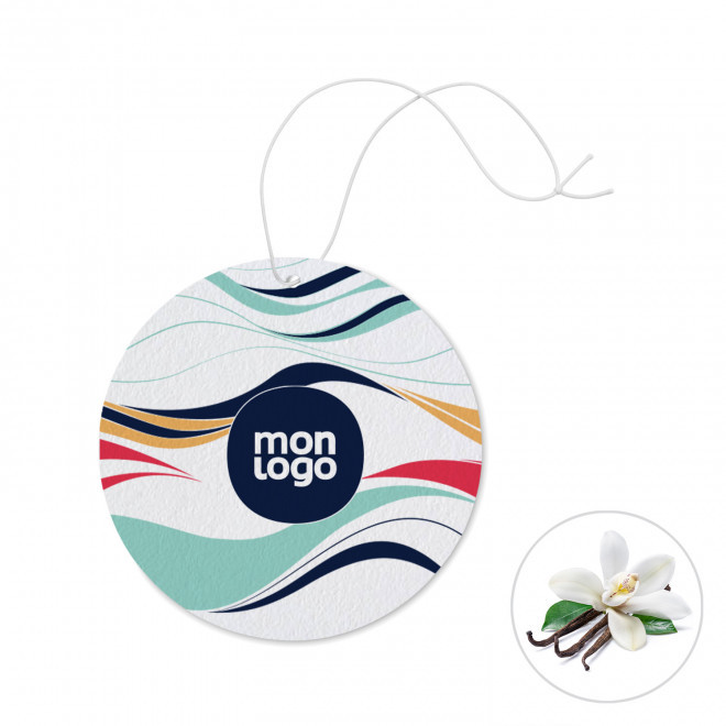 DESODORISANT VOITURE PERSONNALISABLE 'KENDO ROND' - vanille