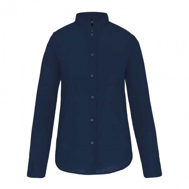 CHEMISE FEMME MAO PERSONNALISABLE 'MAO COLAR' - bleu marine