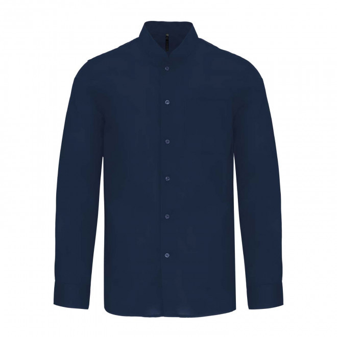 CHEMISE HOMME MAO PERSONNALISABLE 'MAO COLAR' - bleu marine