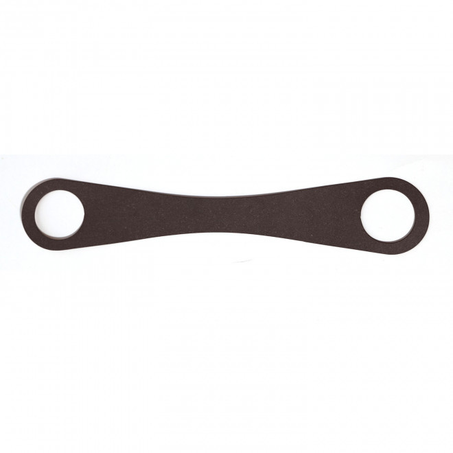 LANIERE GOURDE EN CUIR RECYCLE PERSONNALISABLE MIF 'BOTIA' - chocolat