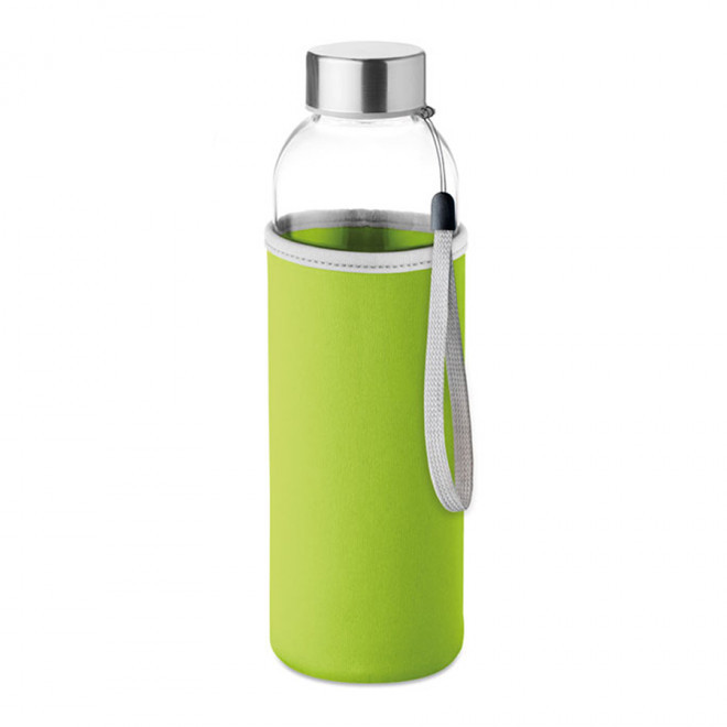 BOUTEILLE EN VERRE/NEOPRENE PERSONNALISABLE 'BOCA GLASS' - citron vert
