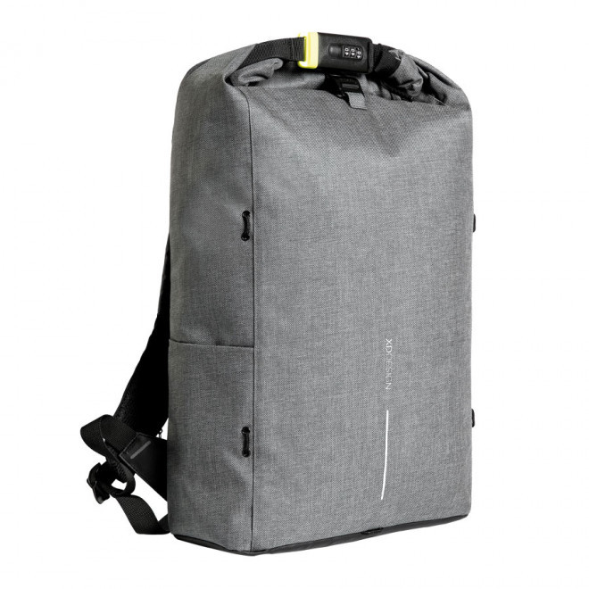 SAC À DOS ANTIVOL POUR ORDINATEUR PERSONNALISABLE XDDESIGN® 'BOBBY URBAN LITE' - gris