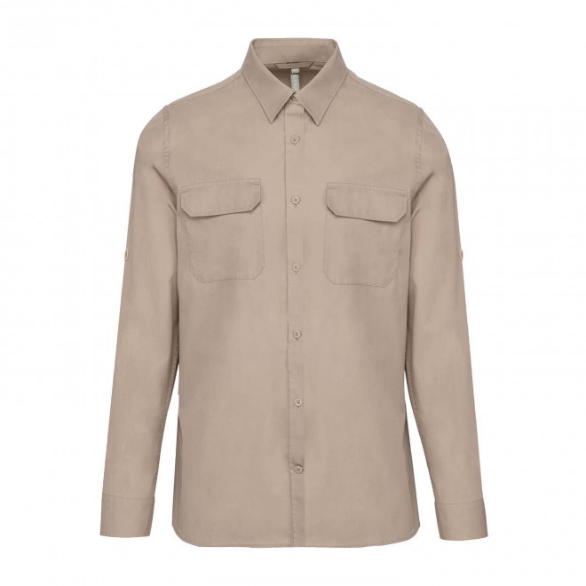 CHEMISE HOMME RETROUSSABLE PERSONNALISABLE 'EXPLORER ROLL' - beige