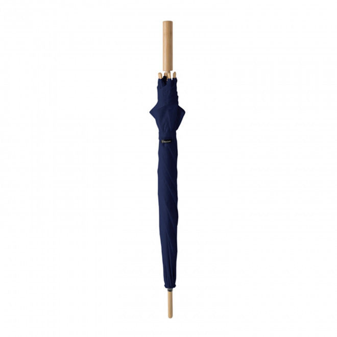 PARAPLUIE MANCHE DROIT BAMBOU PERSONNALISABLE 'BAMPLUI' - noir