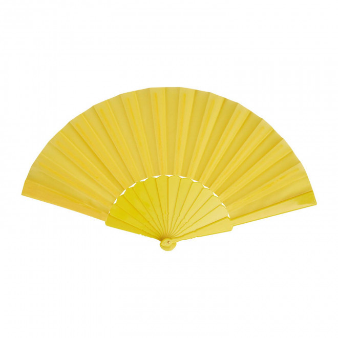 ÉVENTAIL PUBLICITAIRE EN RPET 'FANNY RPET' - jaune