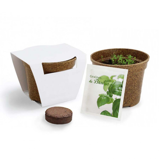 KIT PERSONNALISABLE DE PLANTATION JARDIN ECOLO 'ARROZY RRIZ' - basilic