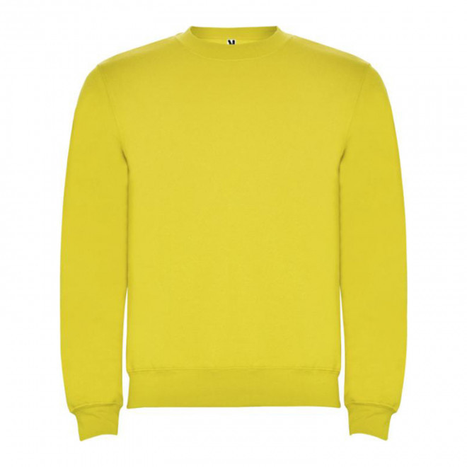 SWEAT-SHIRT COL ROND MIXTE PERSONNALISABLE 'RAPHAEL' - jaune