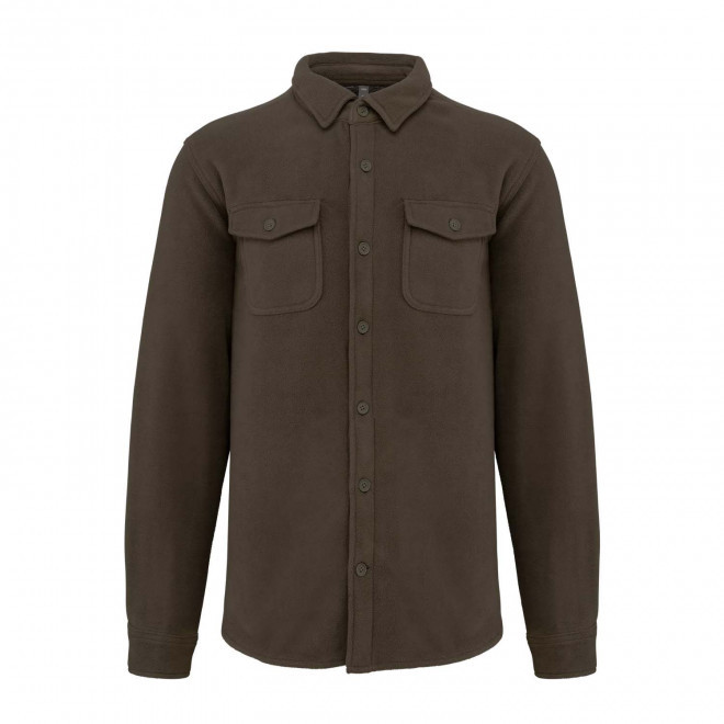 SURCHEMISE POLAIRE HOMME PERSONNALISABLE 'SHERPA TRAIL' - marron