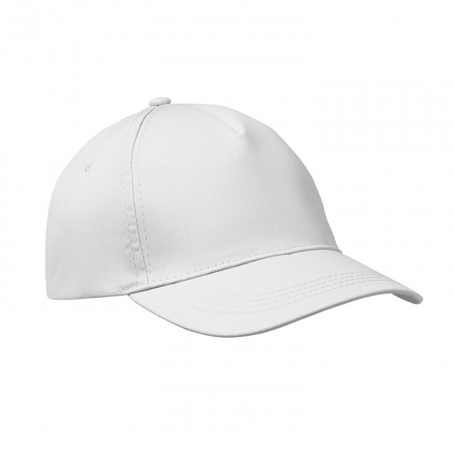 CASQUETTE 5 PANS PERSONNALISABLE 'CAP QUADRA VISOR' - blanc
