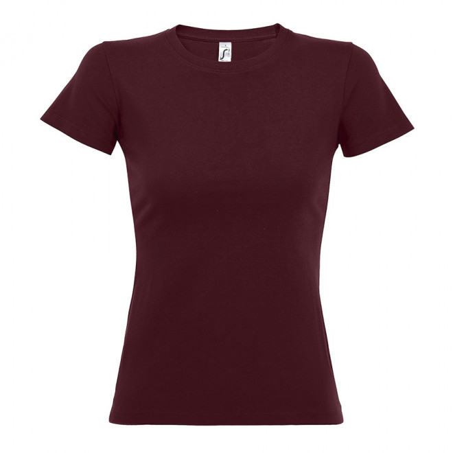 TEE-SHIRT COULEUR FEMME 'IMPERIAL' 190 GR/M² - bordeaux