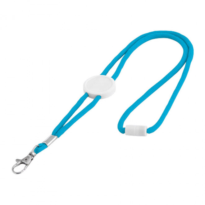 TOUR DE COU PUBLICITAIRE ROND 'LUNDURO' - bleu clair