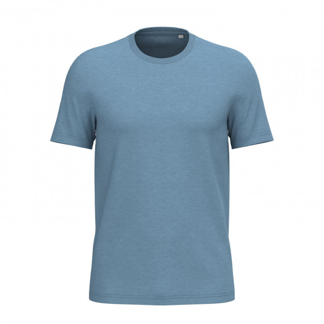TEE-SHIRT MIXTE PERSONNALISABLE 155G 'LIGNAGE COULEUR' - bleu chiné