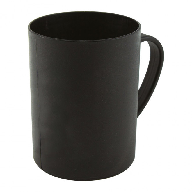 MUG PUBLICITAIRE EN POLYPROPYLENE 'CUP MUG 25' - noir opaque
