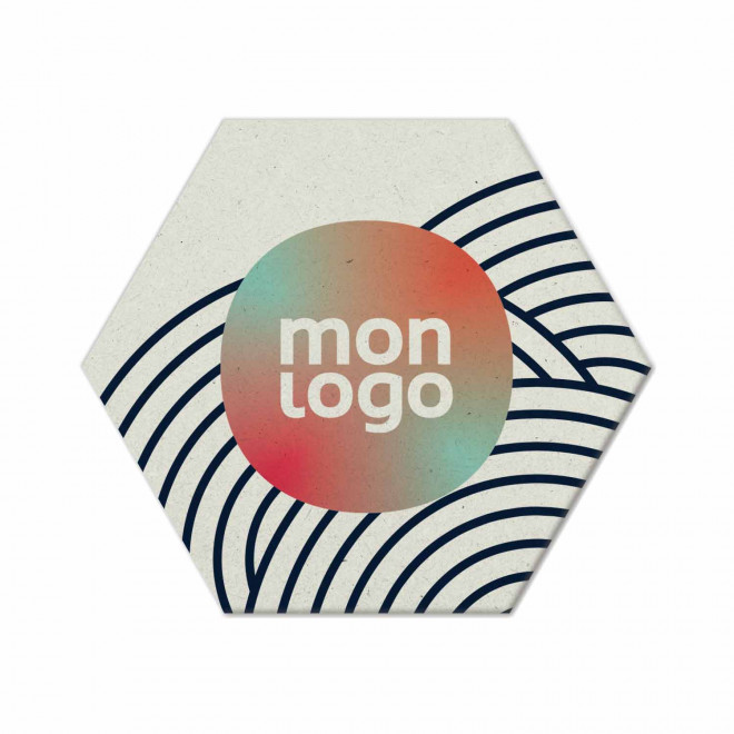 DESSOUS DE VERRE MIF EN CARTON PERSONNALISABLE 'BINOU FORME' - sur mesure