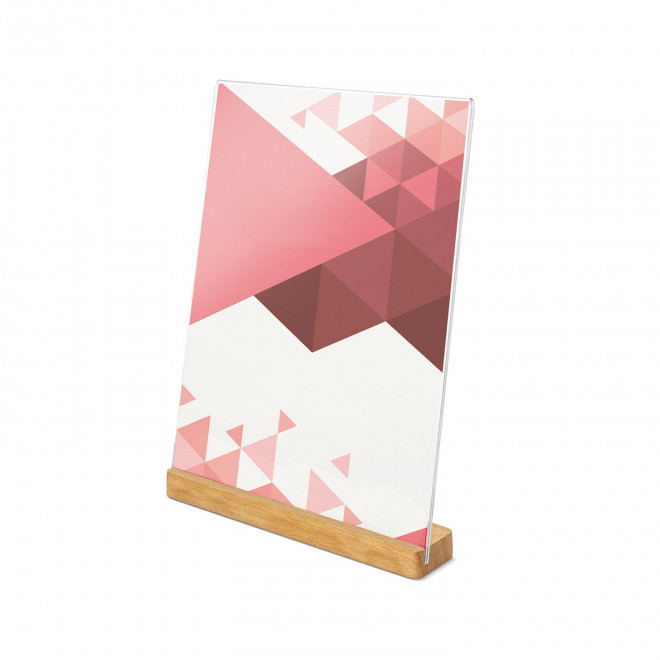 PORTE AFFICHE BOIS PERSONNALISABLE 'OUKA' A5 - A5