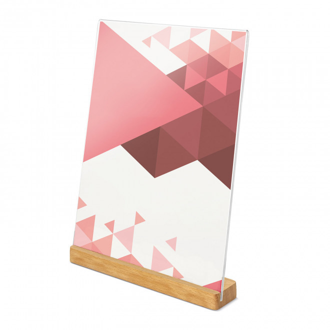 PORTE AFFICHE BOIS PERSONNALISABLE 'OUKA' A5 - A4