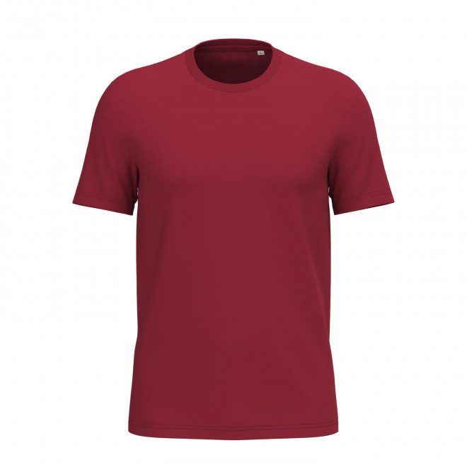 TEE-SHIRT MIXTE PERSONNALISABLE 155G 'LIGNAGE COULEUR' - rouge rubis