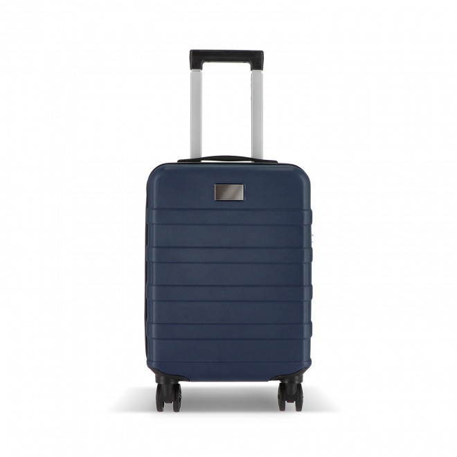 VALISE PERSONNALISABLE TROLLEY CABINE 18 POUCES 'ZOLAX' - bleu fonce