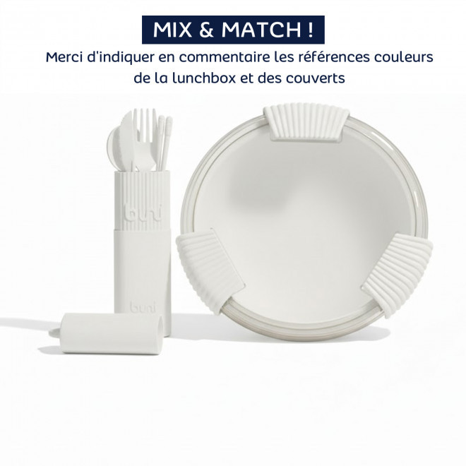 COFFRET PERSONNALISABLE MIF LUNCH BOX ET COUVERTS 'BINI' - Mix and Match