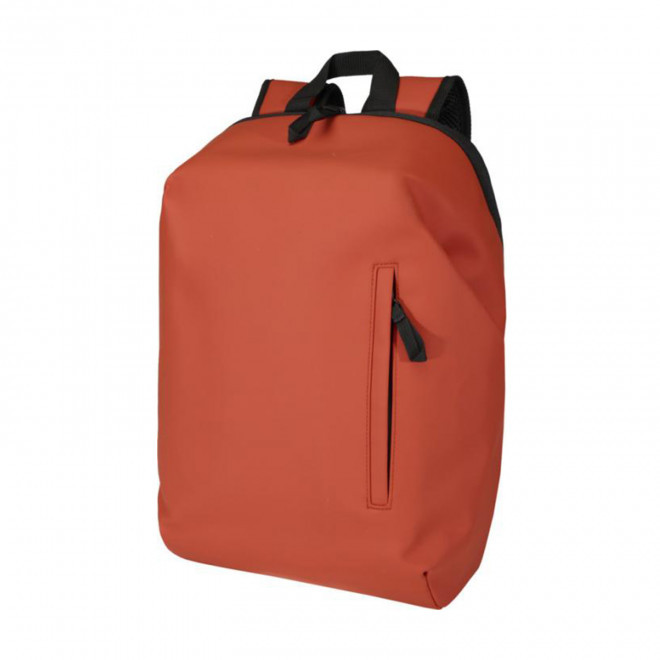 SAC A DOS ANTIVOL PU RECYCLE PERSONNALISABLE 'PETRAS' - rouge brique