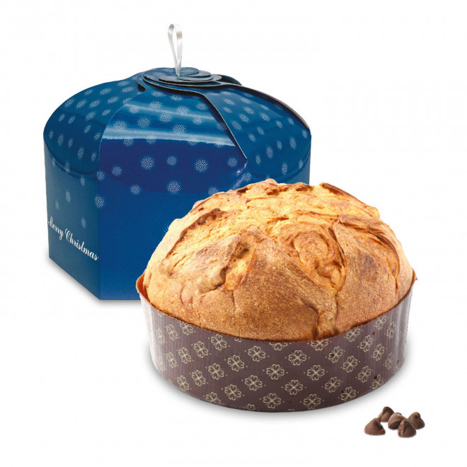 PANETTONE 750 G PERSONNALISABLE 'BRIE ROND' - chocolat