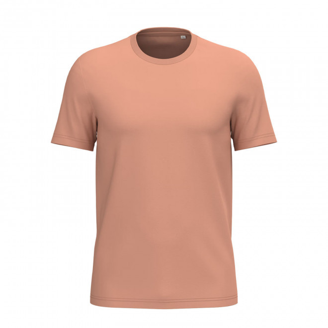 TEE-SHIRT MIXTE PERSONNALISABLE 155G 'LIGNAGE COULEUR' - pêche