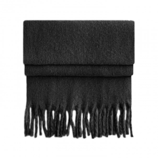 ECHARPE OVERSIZE PERSONNALISABLE 'FLUFFY SCARFO' - noir