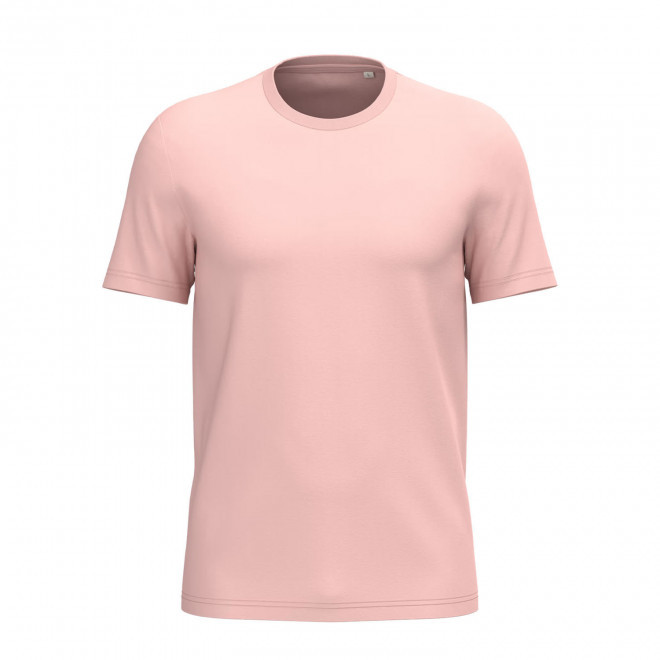 TEE-SHIRT MIXTE PERSONNALISABLE 155G 'LIGNAGE COULEUR' - rose pâle