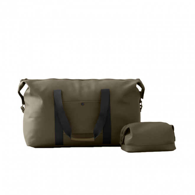 PACK PERSONNALISE SAC DE VOYAGE ET TROUSSE DE TOILETTE 'GOZI' - vert