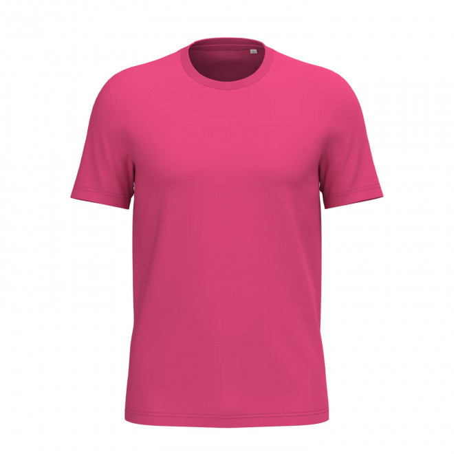 TEE-SHIRT MIXTE PERSONNALISABLE 155G 'LIGNAGE COULEUR' - rose bonbon