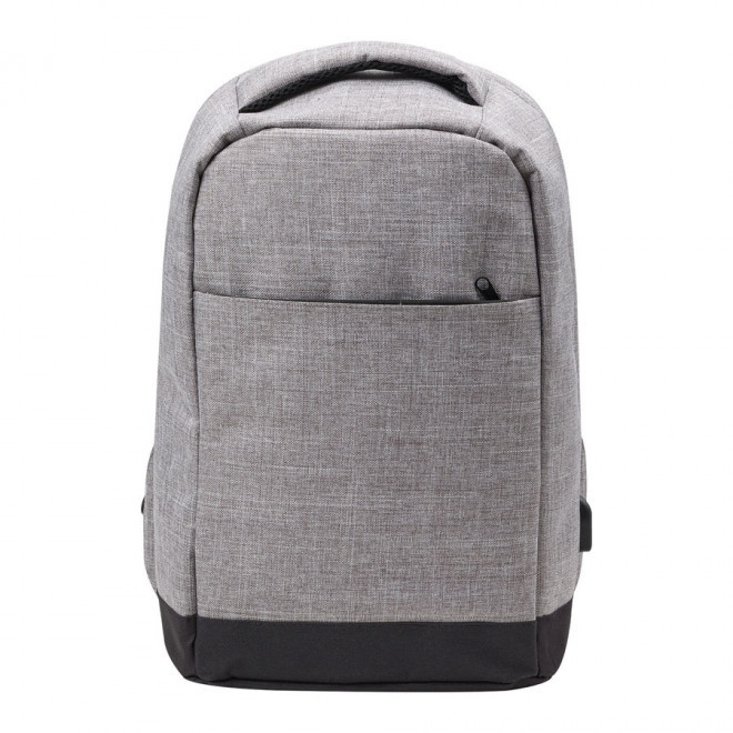 SAC À DOS ANTIVOL POUR ORDINATEUR 'YUCCA' PERSONNALISABLE - gris