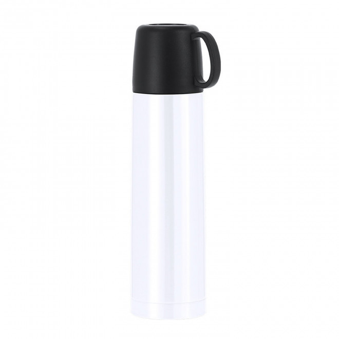 BOUTEILLE ISOTHERME PERSONNALISABLE 500ML 'CHATEL GOBELET' - blanc