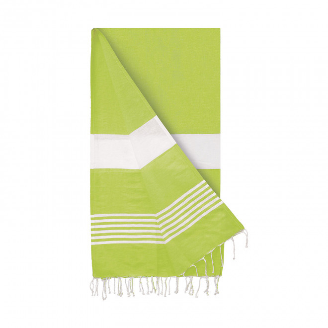 PAREO/FOUTA PERSONNALISEE 'HORTENSE RAYE' - vert clair