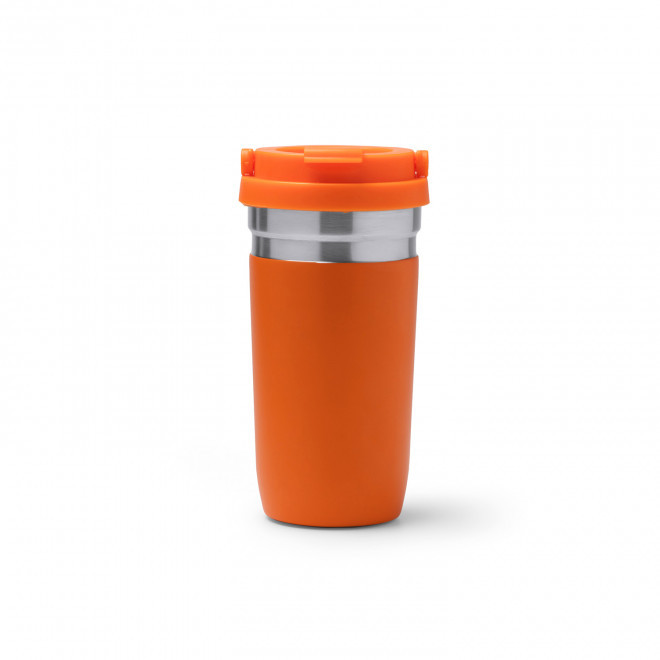 MUG ISOTHERME PERSONNALISABLE 550ML 'PIPOP' - orange