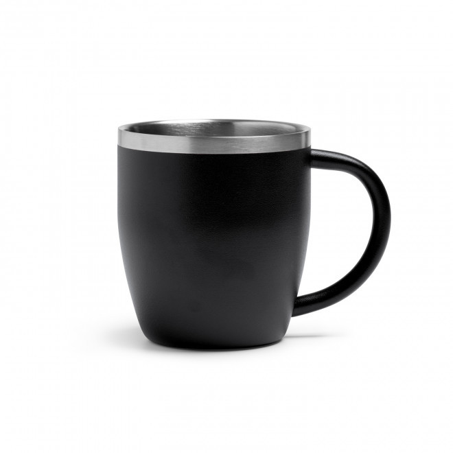 MUG PERSONNALISABLE ACIER DOUBLE PAROI 300ML 'RITOC' - noir