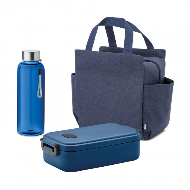 SET LUNCHBOX PUBLICITAIRE SAC ET BOUTEILLE 'HARTYNO' - bleu