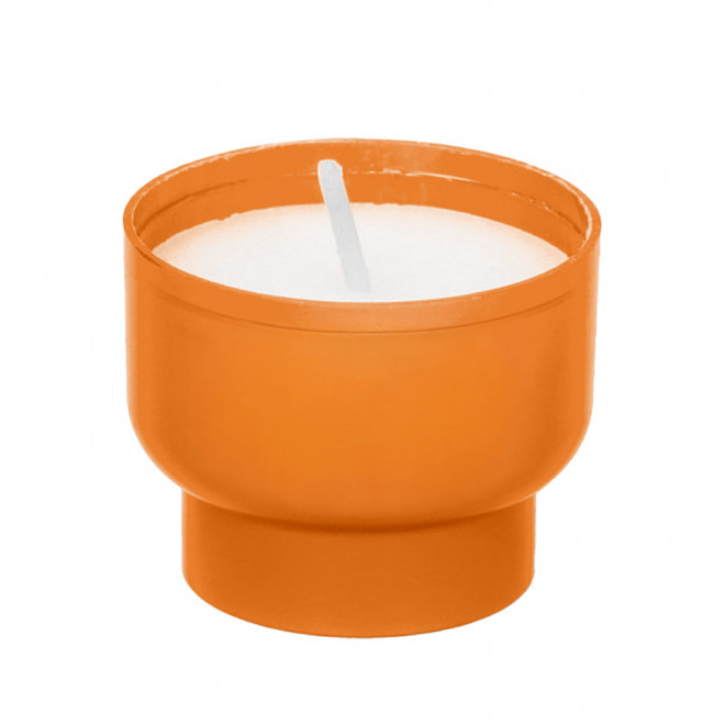 BOUGIE PERSONNALISABLE POT EN AMIDON MAIS 'MAISBOU MINI' - orange