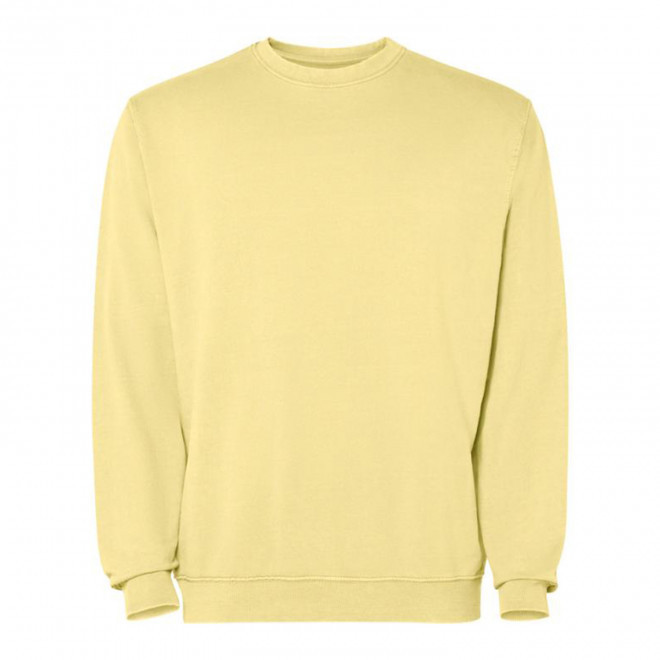 SWEAT COL ROND MIXTE PERSONNALISABLE 'JAYA' - jaune