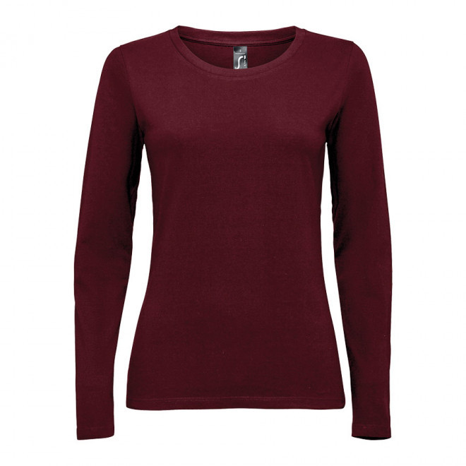 TEE-SHIRT PERSONNALISE FEMME MANCHES LONGUES 'MAJESTIC' 150 GR/M² - bordeaux
